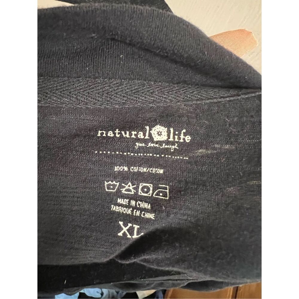 ✨Natural Life Black Long Sleeve V-Neck Pullover Shirt Charlie Sz XL Dress✨ - Picture 10 of 10